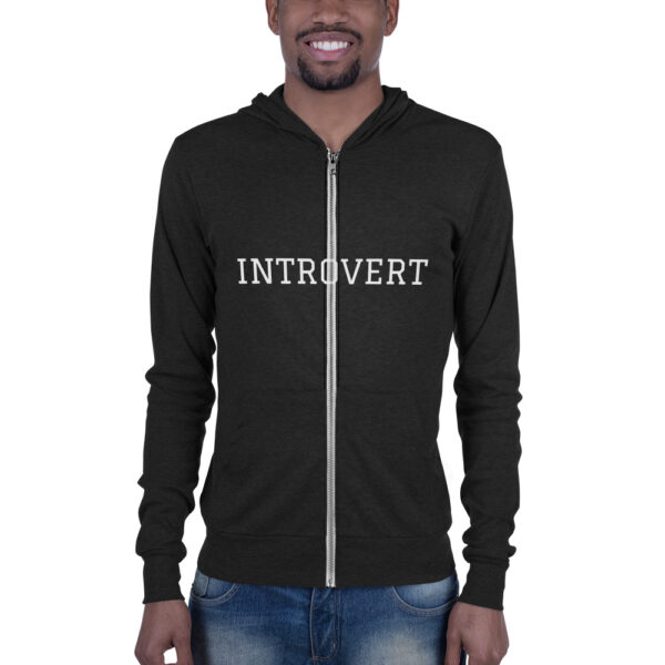 Introvert Unisex zip hoodie